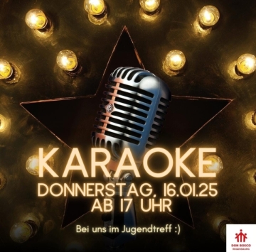 Karaokeabend im Jugendtreff Don Bosco Regensburg am Donnerstag, 16.01.2025, ab 17 Uhr.